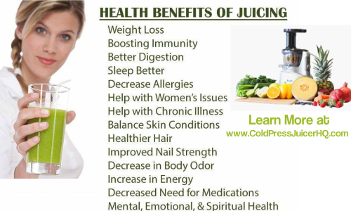 A cold press slow juicer offers many health benefits when used to juice fresh fruits and veggies