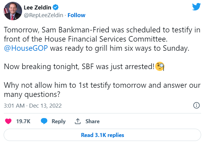 Реакция Twitter на арест основателя FTX Сэма Бэнкмана-Фрида (SBF)