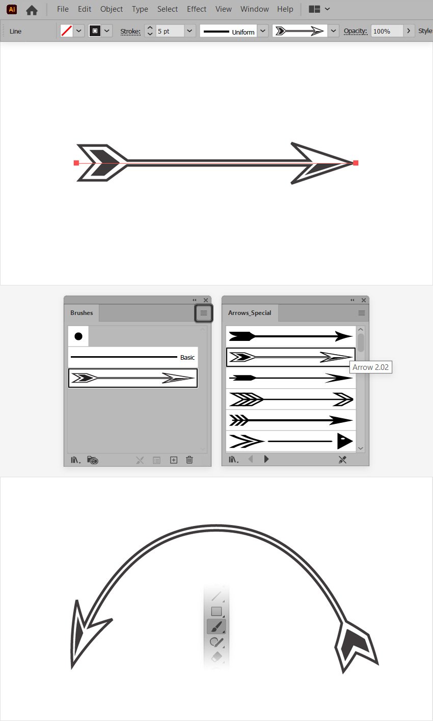 Cara Membuat Panah di Illustrator