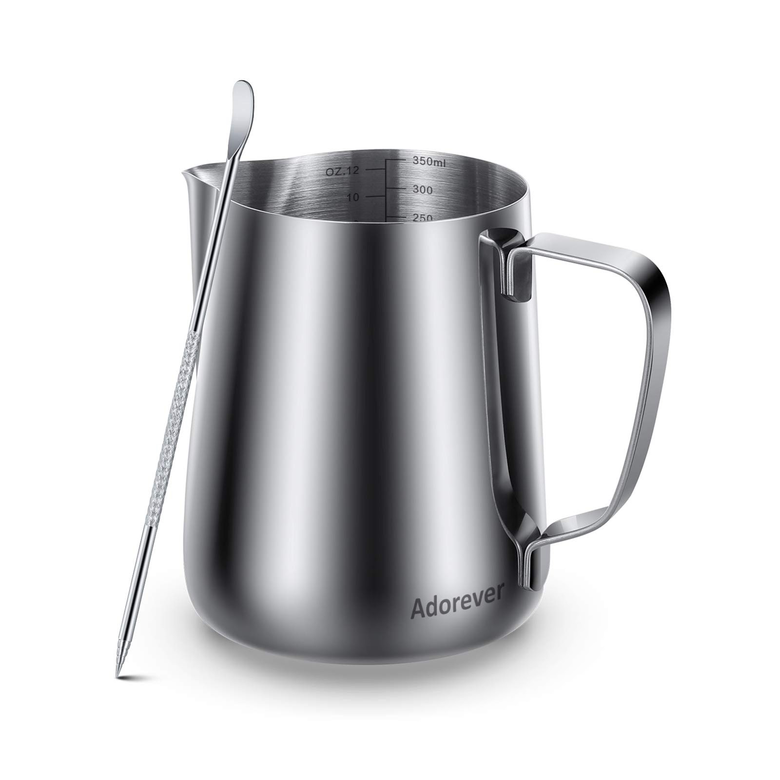 Frothing Pitcher Best Milk Frother Steamer Cup - Easy to Read Creamer