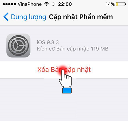 Chọn Xóa bản cập nhật Chọn Xóa bản cập nhật