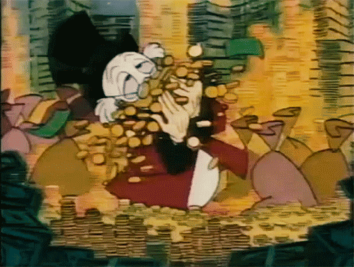 Image result for scrooge mcduck bathtub full of gold