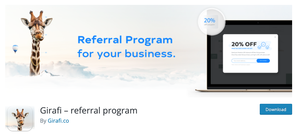 Girafi - referral program plugin