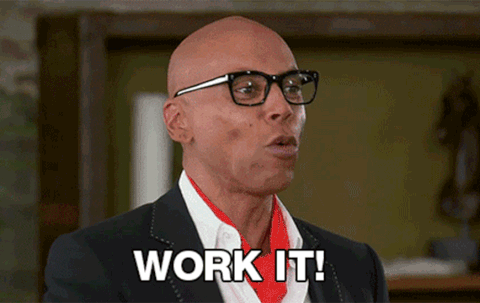 A gif of a television star snapping and emphatically saying "Work It!", used here to emphasize the importance of showing accomplishments when deciding what to put on a resume.