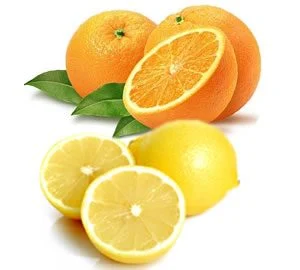 orange and lemon