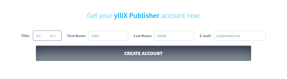 yllix signup page