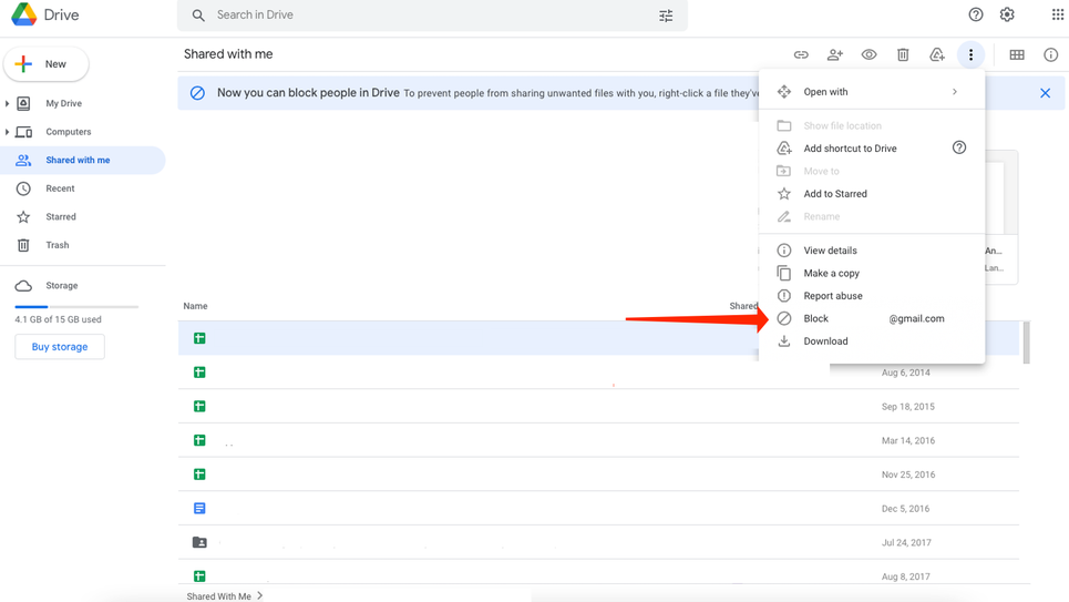 Fitur Blokir Orang yang Terus Mengirim Spam di Akun Google Drive Kalian