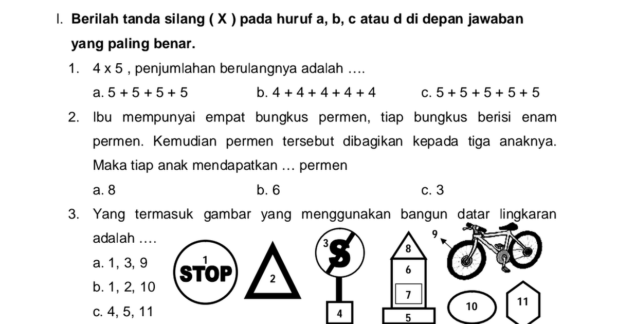Soal Uts Matematika Kelas 2 Sd Semester Genap Pdf Google Drive