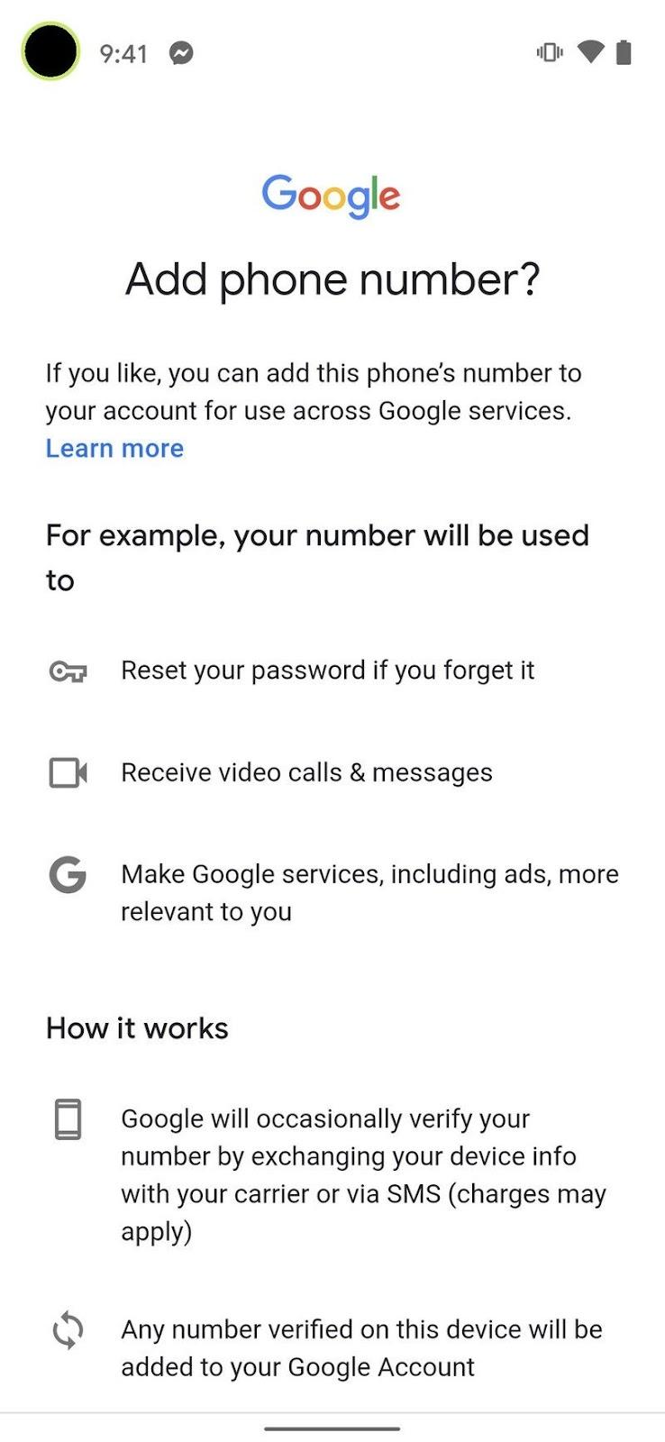 Set Up New Google Account Mobile Step 111