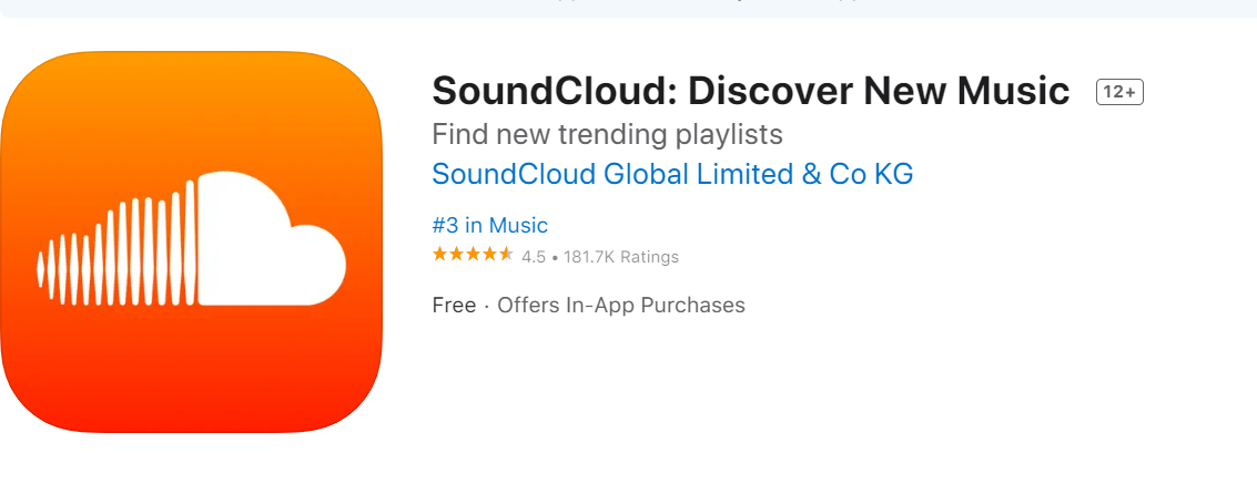 Downloading SoundCloud on Mac using App store