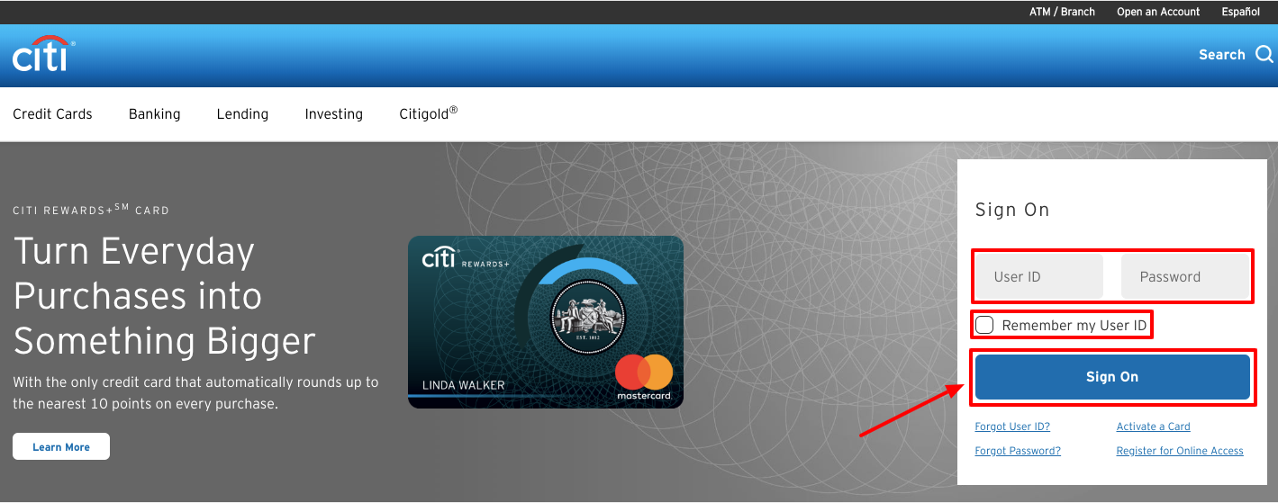 CitiBank Online Banking Login