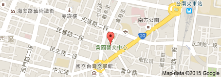 Map of 原臺南公會堂