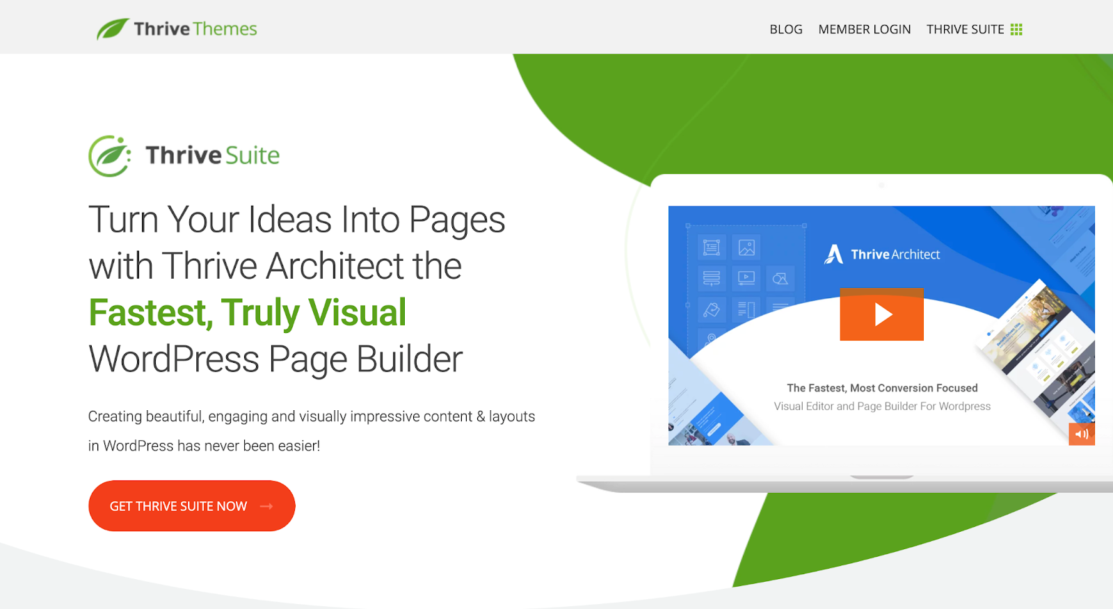 Plugins to Build a Landing Page in WordPress: Thrive Architect