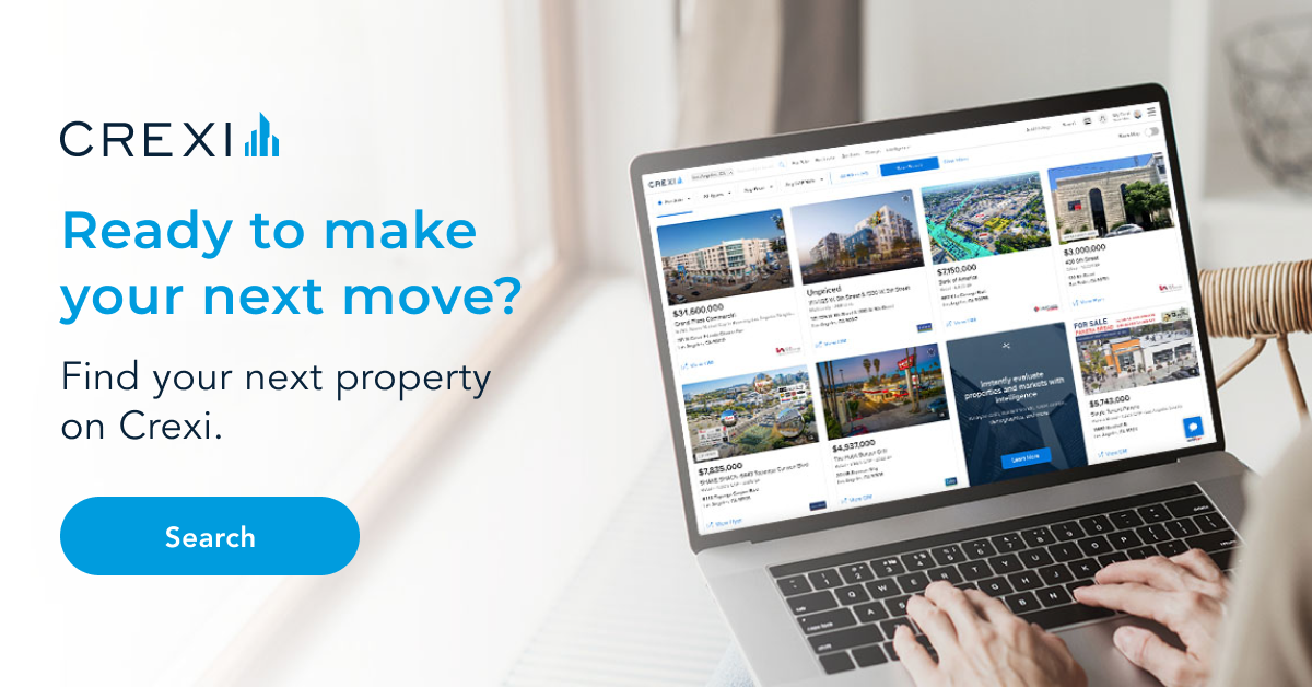 banner image inviting crexi users to find their next property on our platform