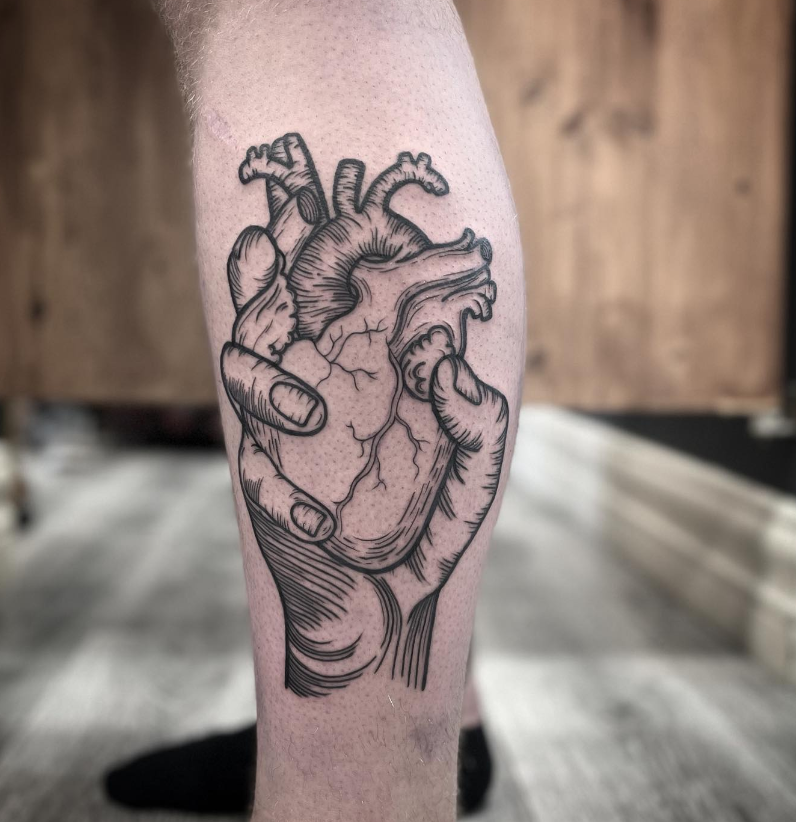 Sketch Type Of Anatomical Heart Tattoos