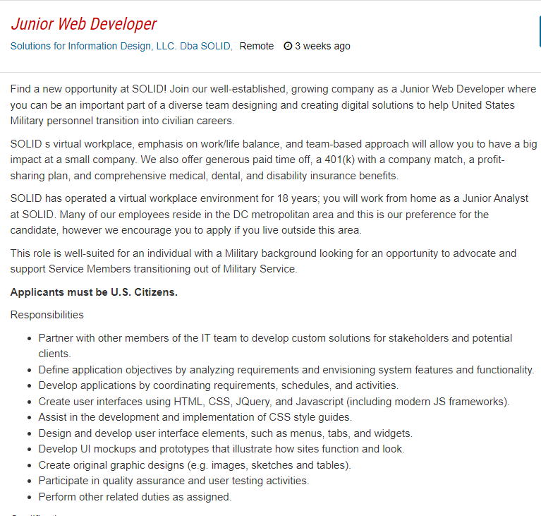 entry-level programmer jobs-web developer