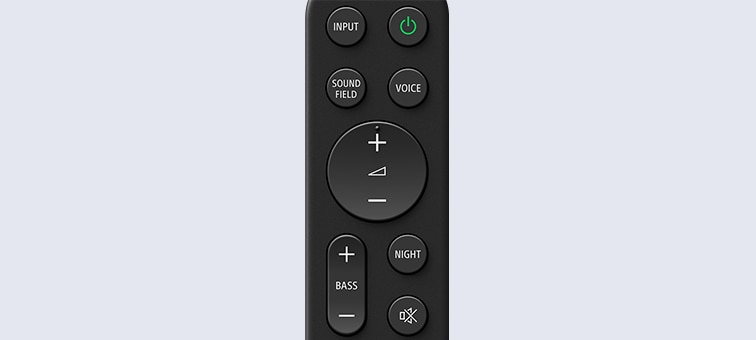 Remote control for HT-S400 soundbar and wireless subwoofer