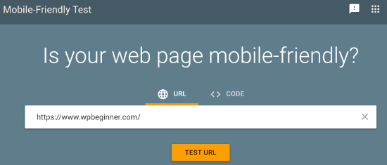 Ferramenta de teste compatível com dispositivos móveis