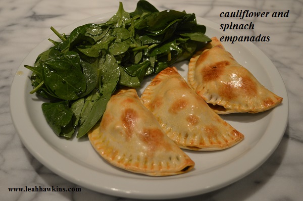 cauliflower and spinach empanadas, from plated