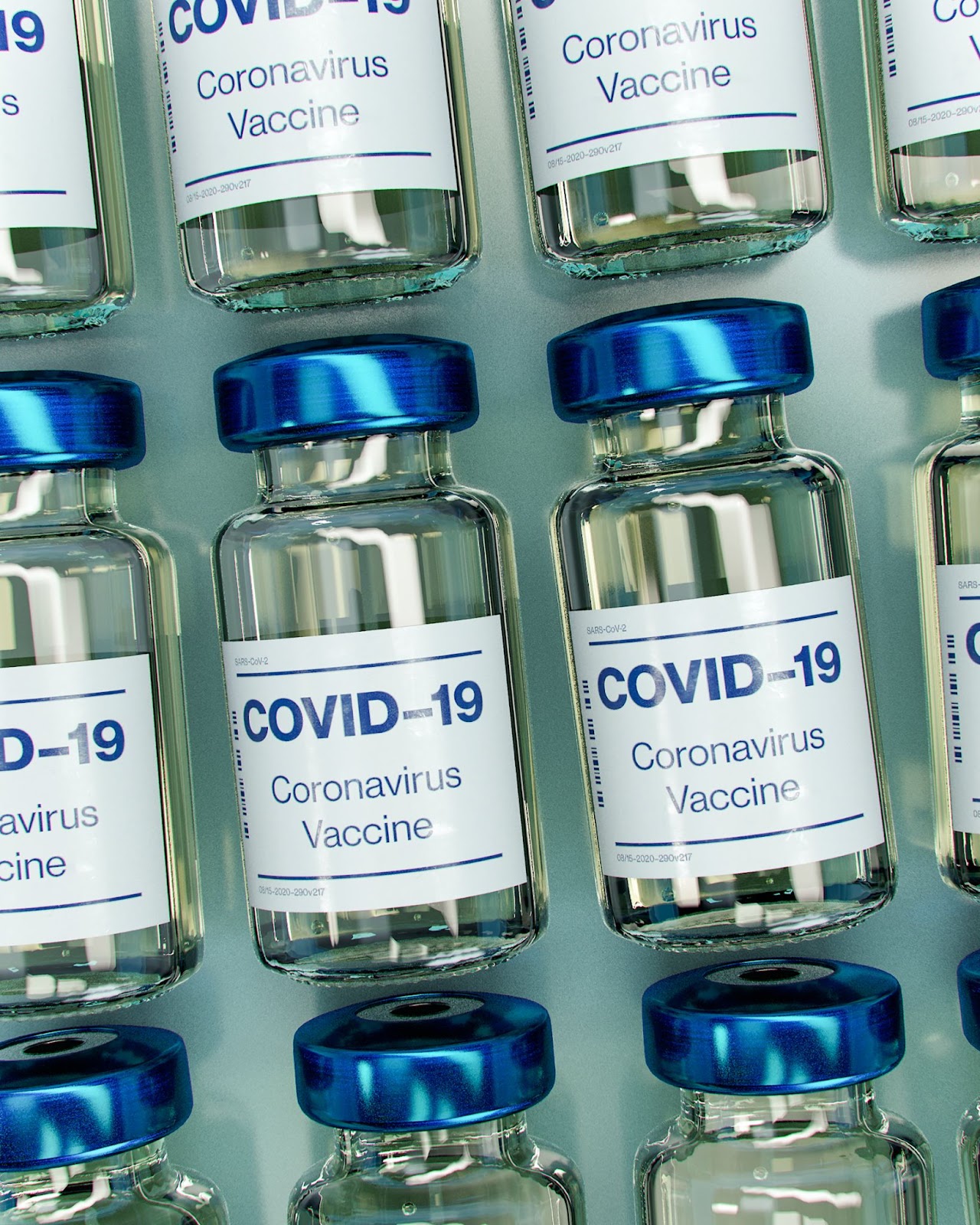 COVID-19 Coronavirus vaccine vials