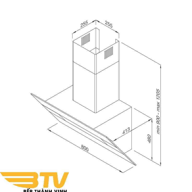 Máy Hút Mùi Malloca KITE BLACK – K200B