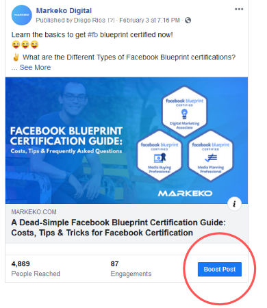 boost facebook post