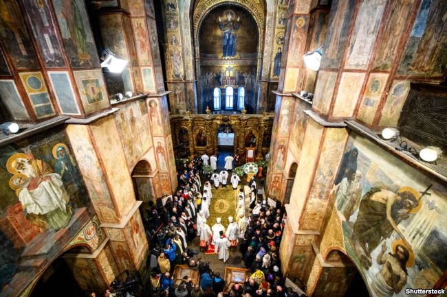 Софійський собор під час представлення томосу про автокефалію ПЦУ, 7 січня 2018 року