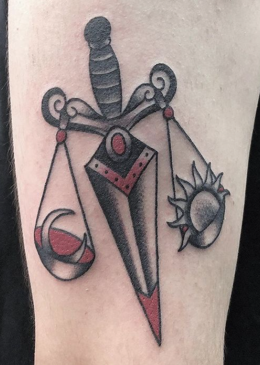 sword dagger knife tattoo designs