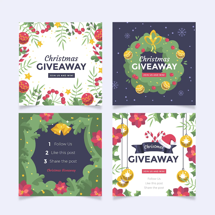 Christmas giveaway email. design