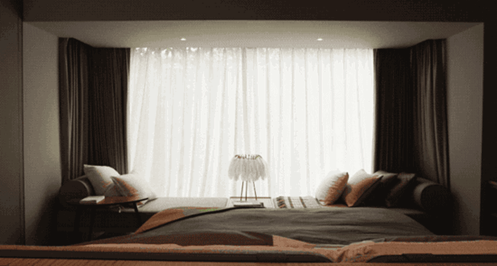 motorized curtains for tall windows