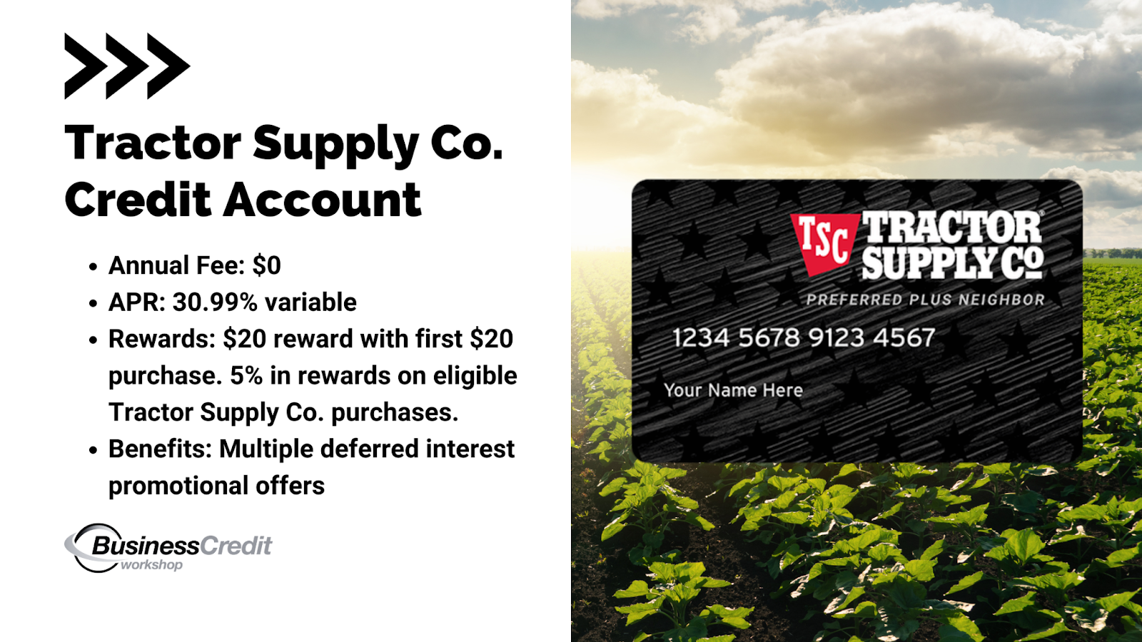 agriculture credit cards