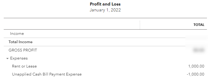 PL 4 Unapplied cash payments in QBO