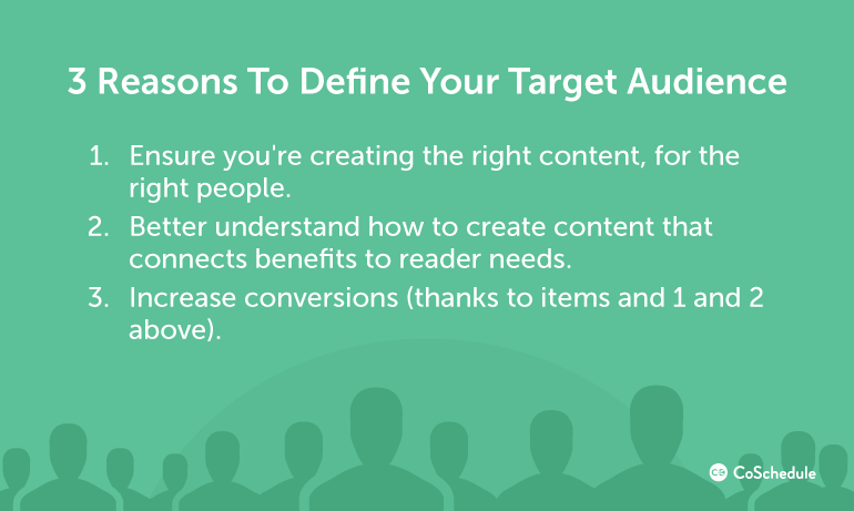 3 reasons to define your target audience