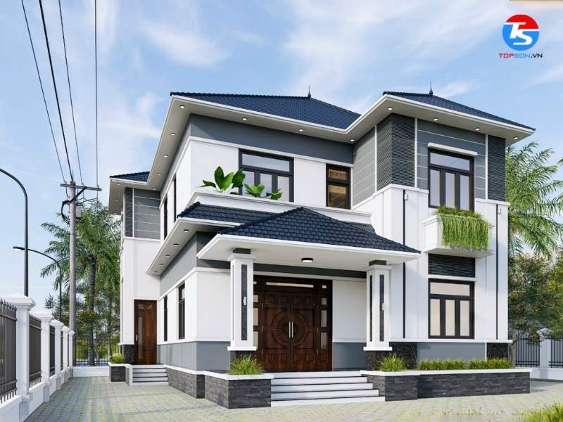 Sử dụng sơn màu ghi giúp bền màu và khó lộ vết bẩn