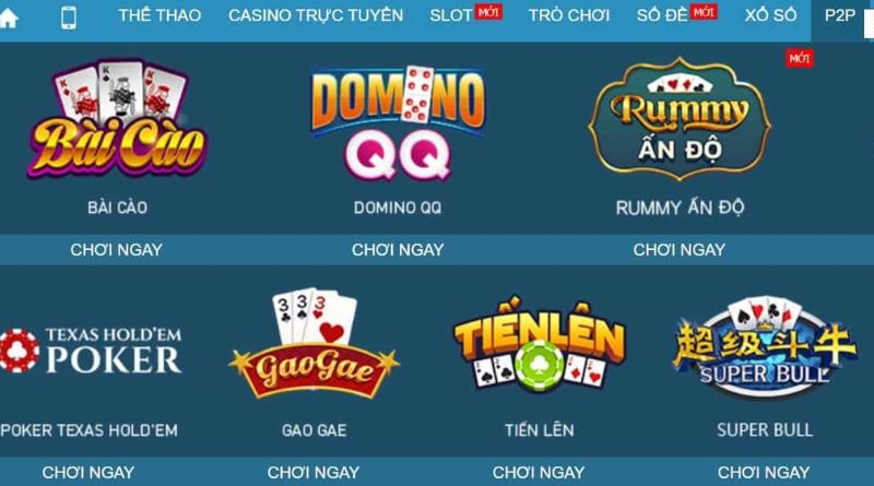 Thứ ba là game bài P2P