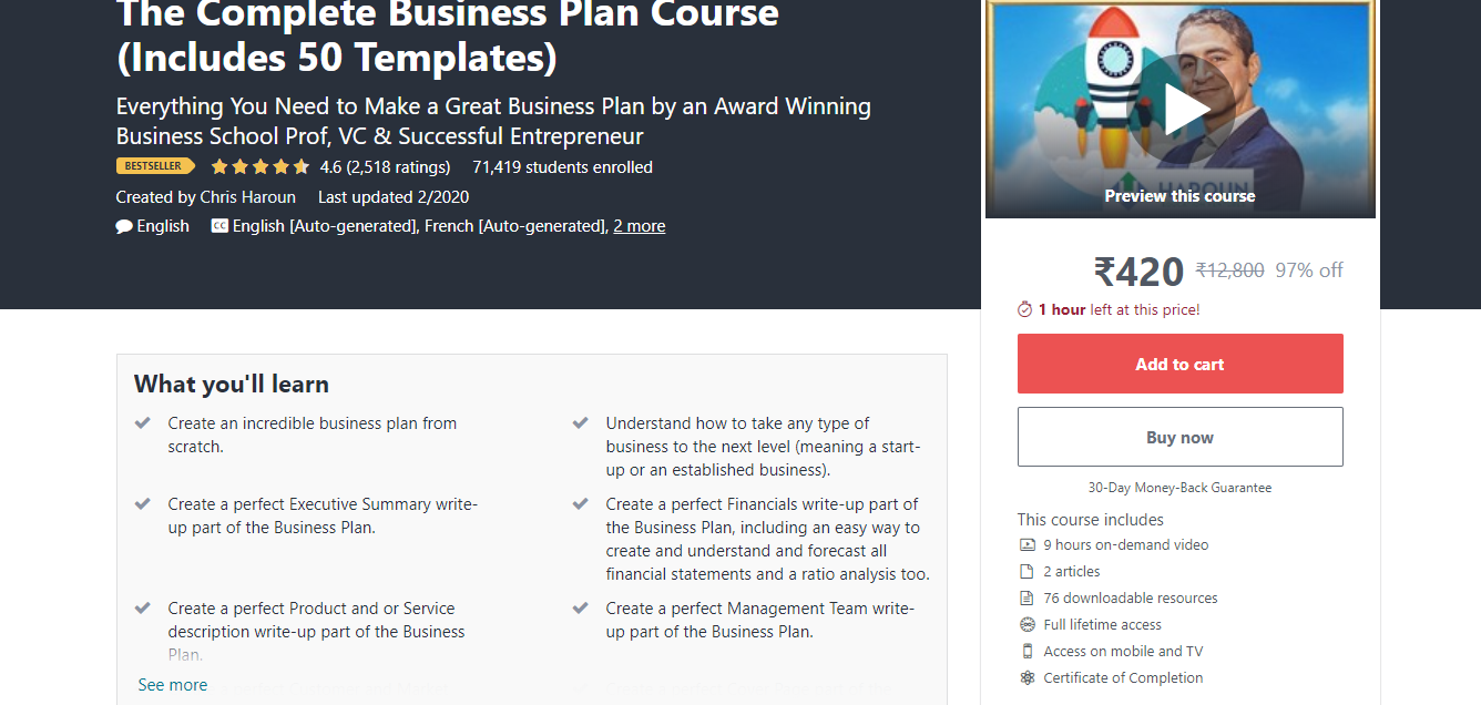 The Complete Business Plan Course