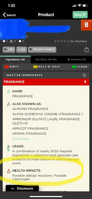 Think Dirty app to find non-toxic products