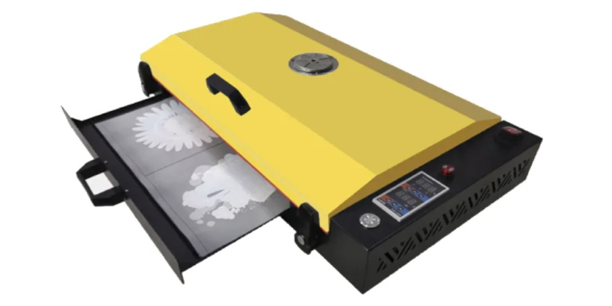 large yellow desktop DTF curing oven