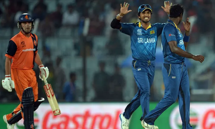 79 runs - The Netherlands Vs. Sri Lanka - lowest match aggregate in ICC Men's T20 World Cup