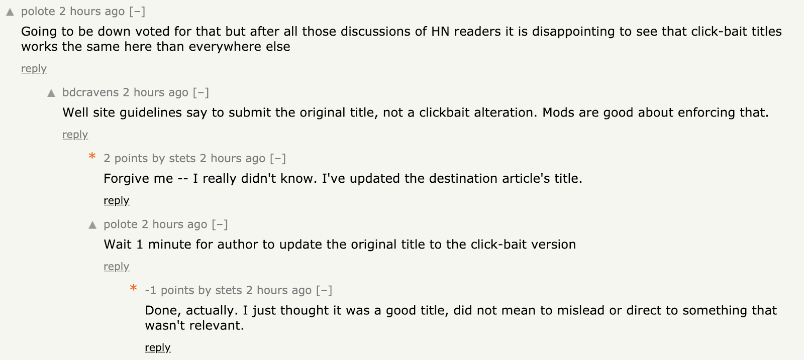 What does number 6 on the HN Front Page look like?