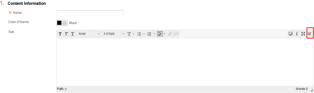 Image of the double chevron being highlighted in text editor