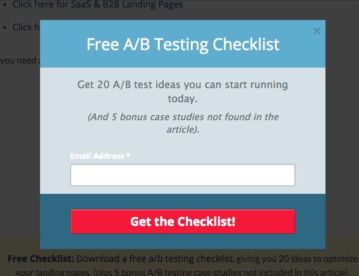 Free A/B testing checklist.