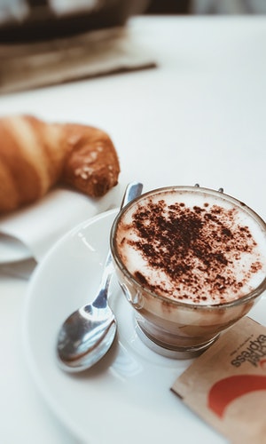 Hot chocolate is a warm Italian breakfast pick-me-up alternative to coffee.