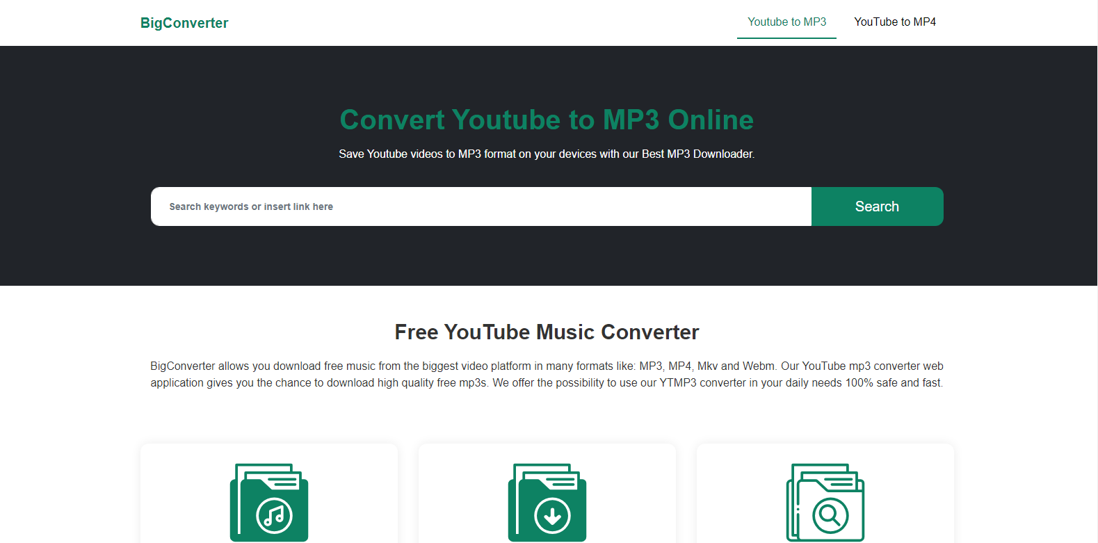 BigConverter: Convert YouTube To MP3 Online