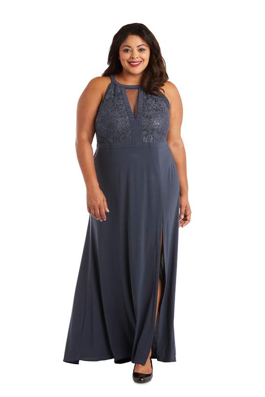Sequined Plus Size Prom Dresses