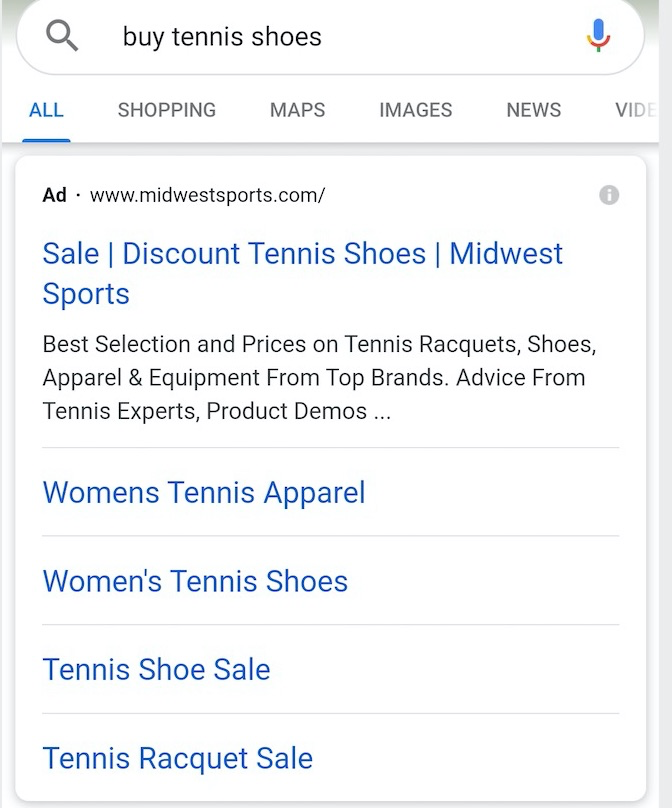 Google Ads example