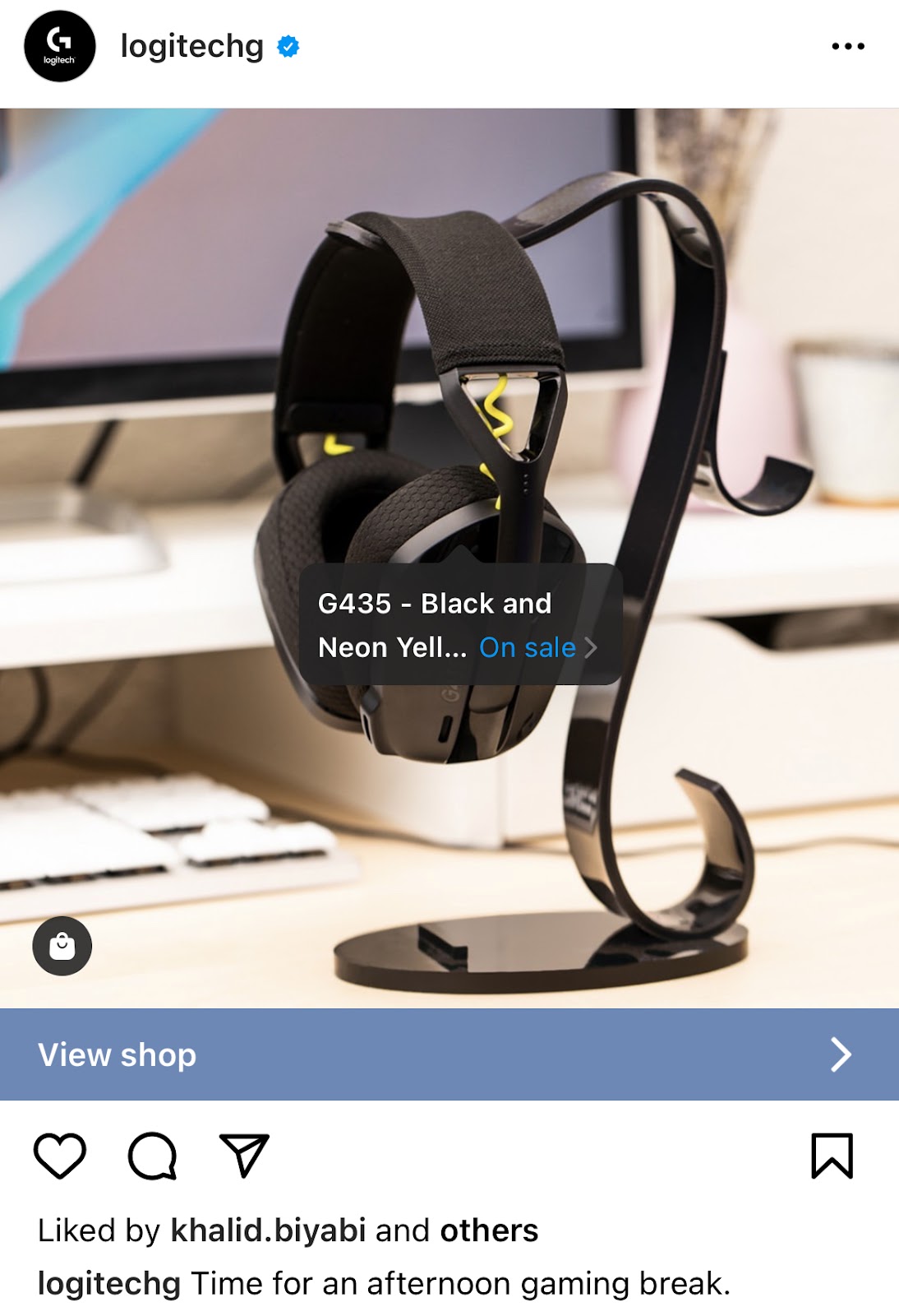 Logitech Instagram product tags
