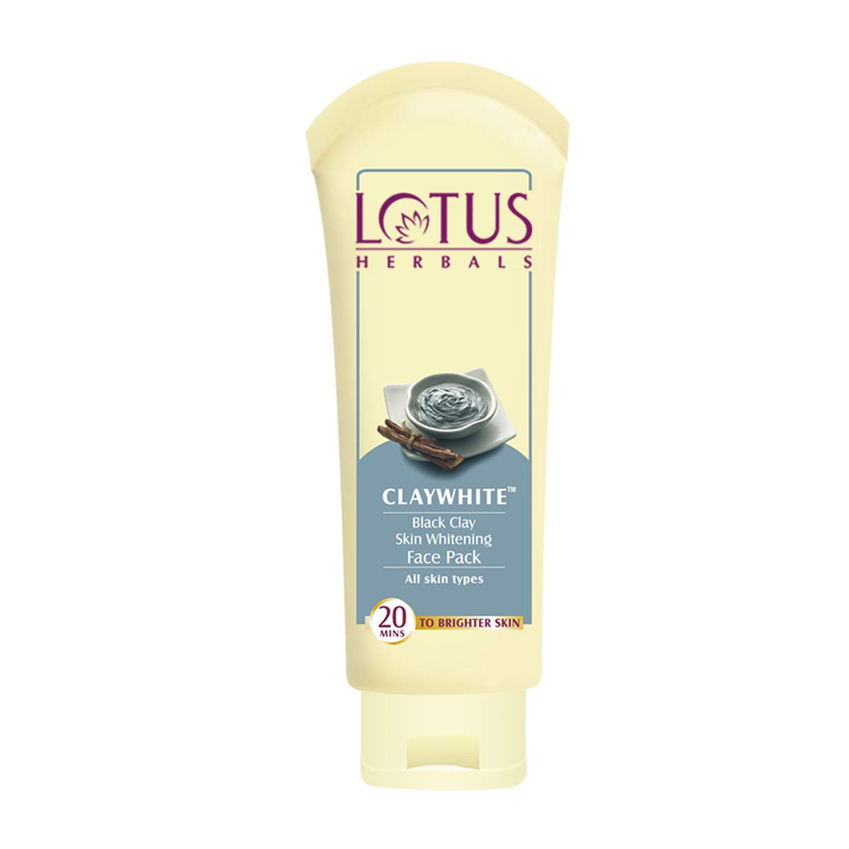 Lotus Claywhite Black Clay Skin Whitening Face Pack