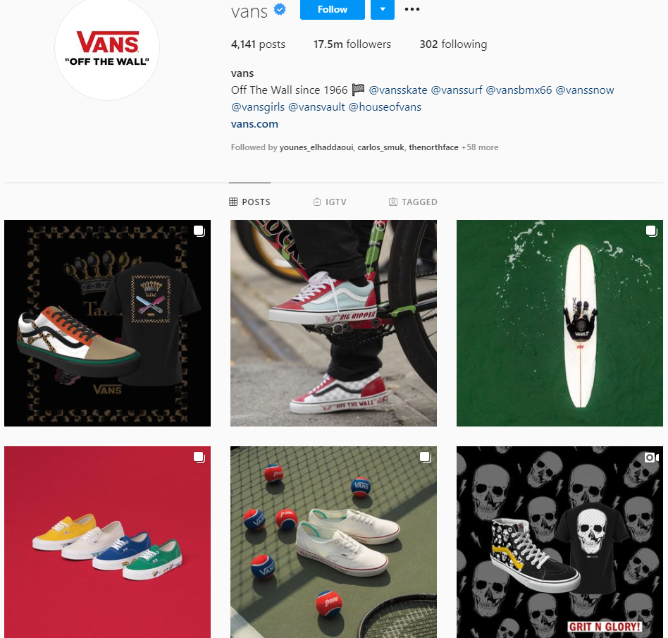 Best brands on Instagram: Vans