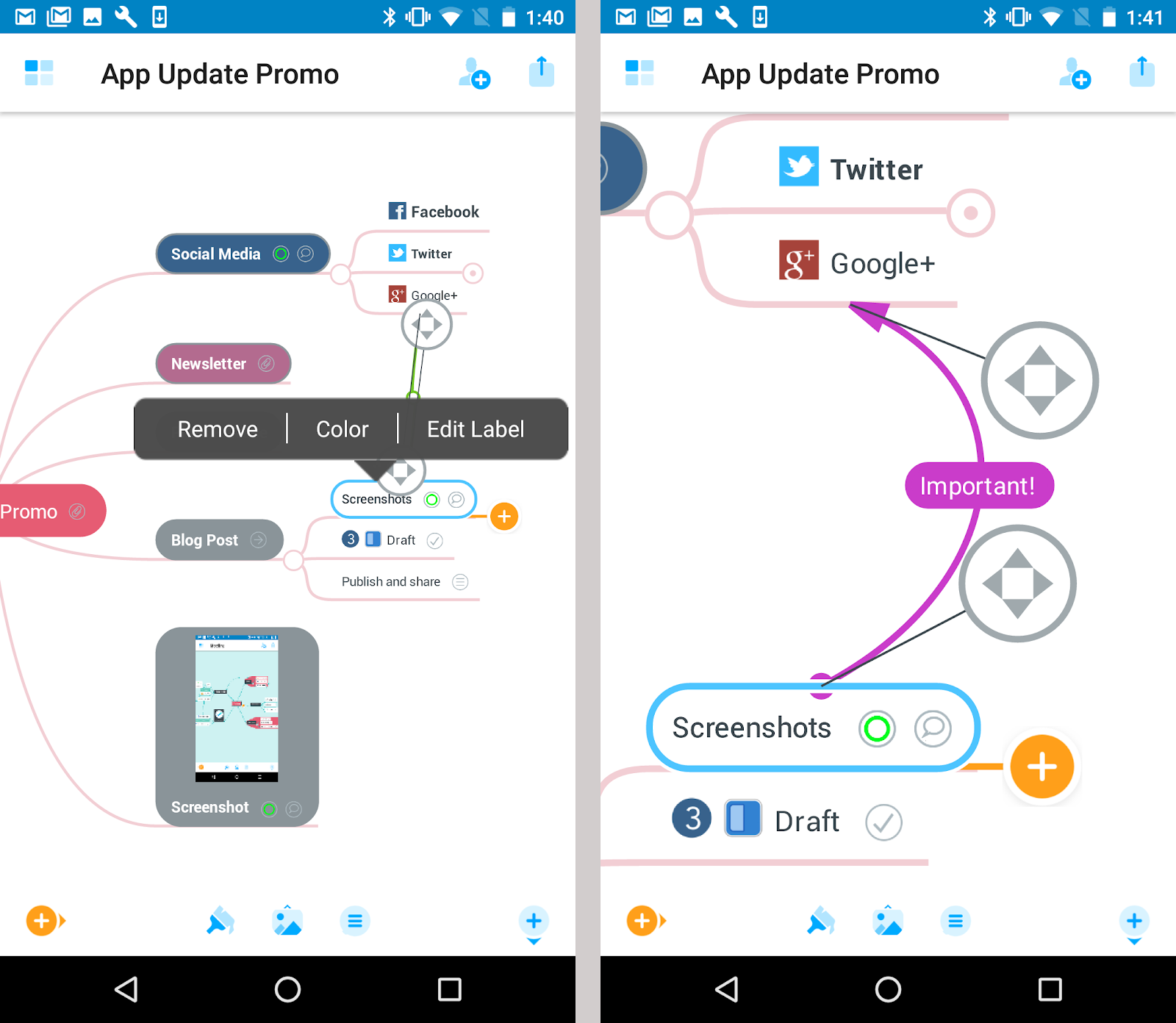 Add Connections (Mobile App) – MindMeister Help